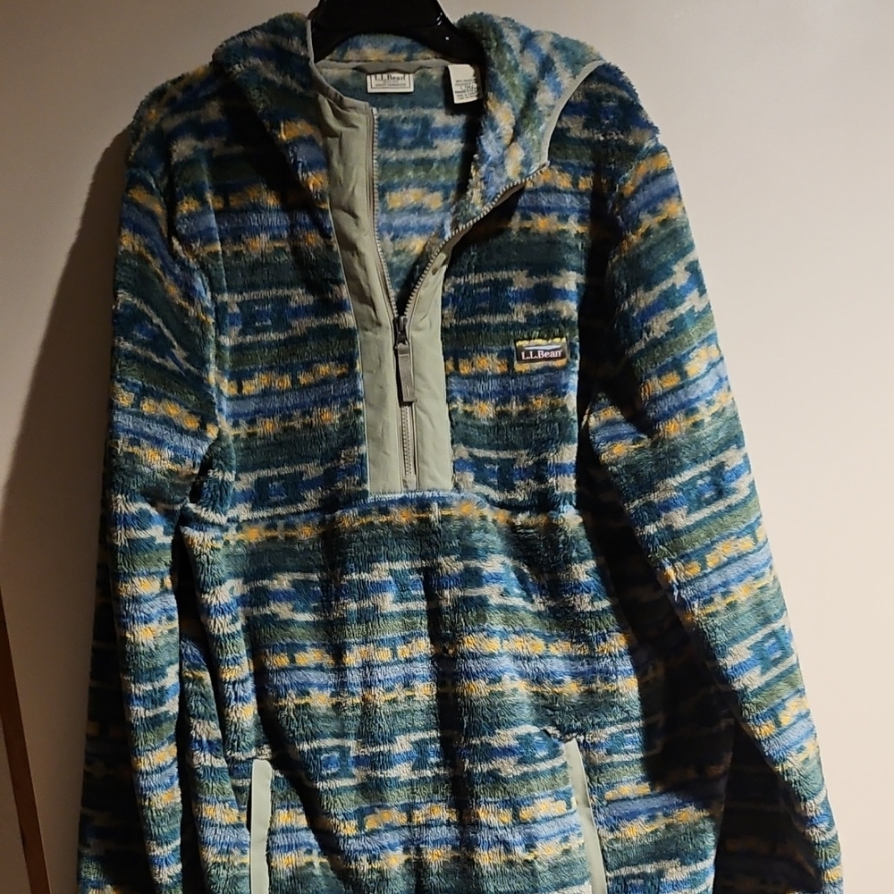 L.L. Bean Multicolor Fleece Pullover
